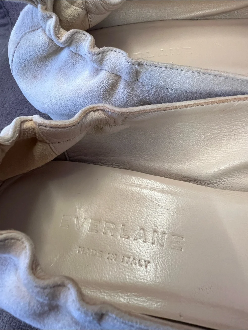 Everlane The Italian Leather Day Heel Bone 6 Women's Elastic Back Comfort